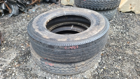 (2) Gladiator 11r24.5 tires