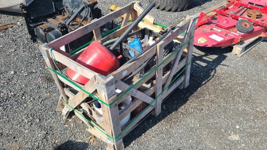 Lot - Misc Filters, Fluids, Gas Caddy