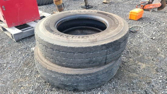 (2) continental 12r24.5 tires