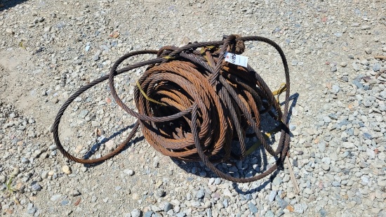 450 Ft 1" Steel Cable W/ Hooks
