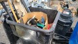 Rolling Bin With Assorted Hand Tools