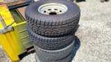 (4) 285 75 16 tires and rims