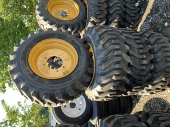 4 Camso Skidsteer Tires and Rims 12-16.5