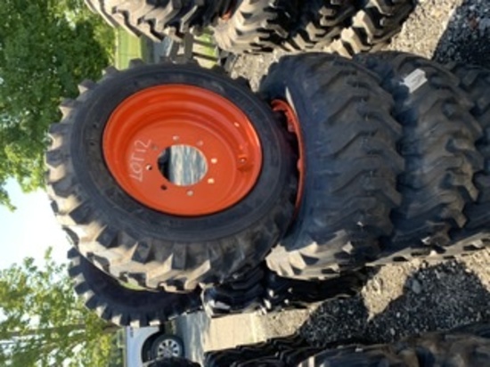 4 Camso Skidsteer Tires and Rims 10-16.5