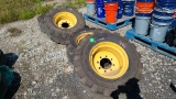 (4) 14-17.5 skidsteer tires and rims