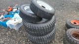 (2)  27x8.5 tires and (2) 38x14 tires