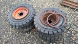 (4) 650x10 skidsteer tires and rims