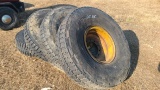 (4) 14.00r20 tires and rims