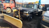 2002 Chevy 3500 flatbed with steel caster sander