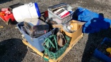 Pallet lot electronics, cooler, hand tools. Etc