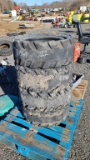 (4) skidsteer demo tires