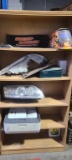 Shelf With Contents, Printer , Welding Helmet,