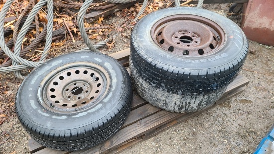 (3) misc 17" tires and rims