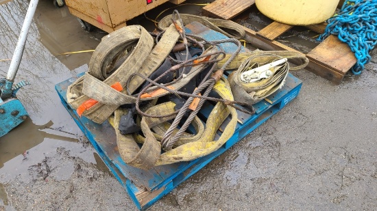Pallet Lot - Straps, rigging