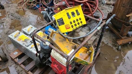 Pallet Lot - honda Pump, power boxes, battery