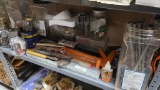 Shelf Lot - Assorted Tools, Nails, Bolts, Etc