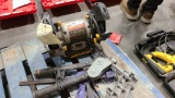 Ryobi bench grinder with assorted tools