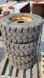 (4) 12-16.5 skidsteer tires and rims