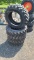 (4) 10-16.5 skidsteer tires