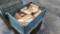 Crate: assorted heater cores, coolant res, ac,