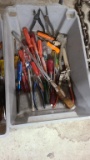 Bin of assorted tools