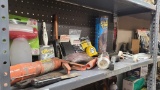 Shelf lot-caulk gun, flex tape, cheesecloth,