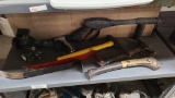 Shelf Lot- hammers, crow bar, pressure washer