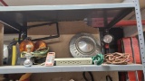 Shelf Lot- surge protector, lights, cables etc