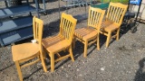 (4) wooden chairs