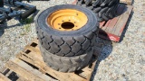 2x 10-16.5 Skidsteer Tires And Rims