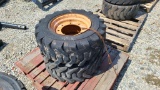 2x 12-16.5 skidsteer tires and rims