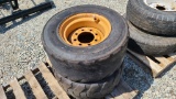 2x 12-16.5 skidsteer tires and rims