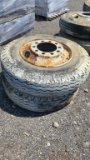 2x 11-22.5 tires with rims