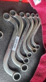 6 piece snap on metric s-shaped box wrench set