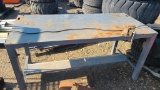 Steel work bench with vise