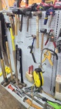 Wall contents, hammers, staple guns, clamps