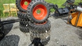 4x 10-16.5 Skidsteer Tires and Rims