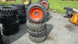 4x 10-16.5 Skidsteer Tires and Rims
