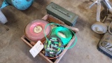 Assorted trimmer line, ammo can