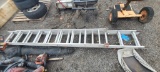 2 aluminum step ladders