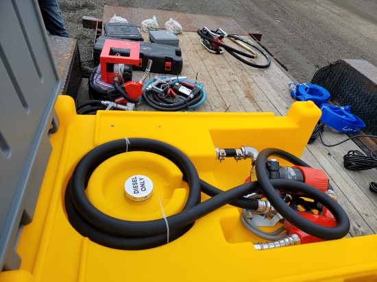 Diesel fuel caddy with pump