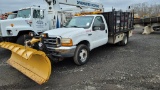 1998 Ford F450 Rack Body With Plow