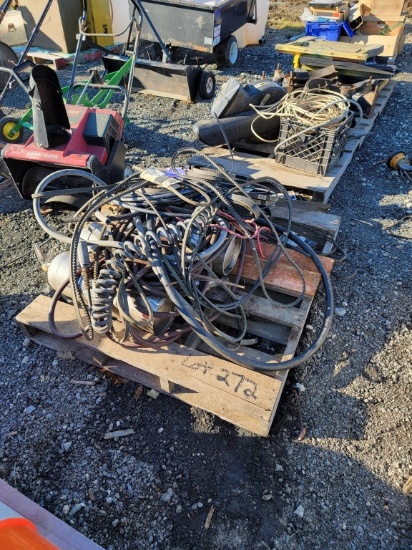 Pallet lot-fire extinguishers, belts, beams
