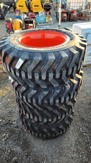 4 new 12 - 16.5 skidsteer tires and rims