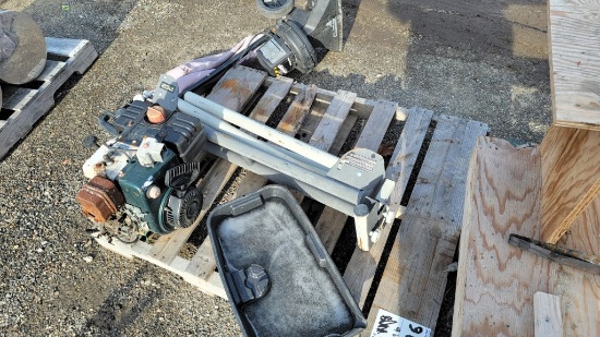 Pallet - ryobi stand, motor, vacuum