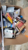 Box lot - fire alarms, testers, tools, shop