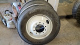 2x 11r24.5 tires and rims