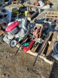 Pallet lot-weed wackers, mower, chainsaw