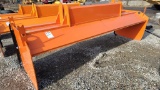 Heavy duty 12 ft snow pusher with rubber edge