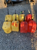 Lot of 8 5 gallon fuel cans